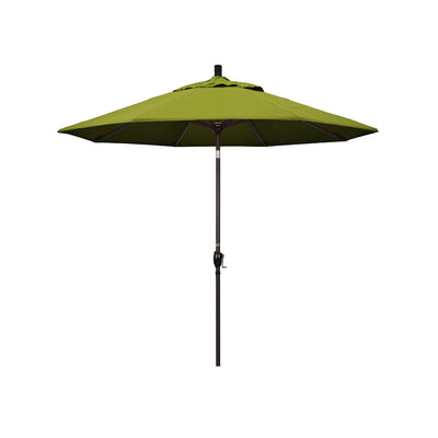 California Umbrella 9' Pacific Trail Series Patio Umbrella With Bronze Aluminum Pole Aluminum Ribs Push Button Tilt Crank Lift With Olefin Fabric