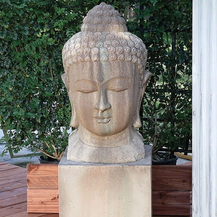 Large Buddha Head Garden Statue