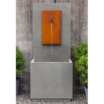 MC1 Concrete Outdoor Wall Fountain-Corten Steel