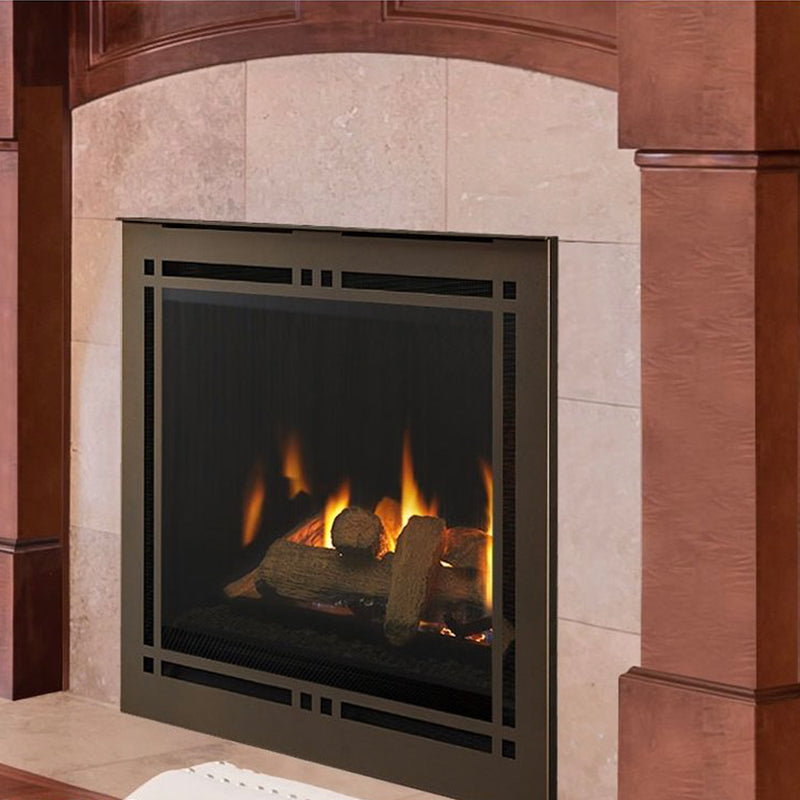 Meridian 36" Top/Rear Direct Vent Fireplace with Intellifire Touch Ignition