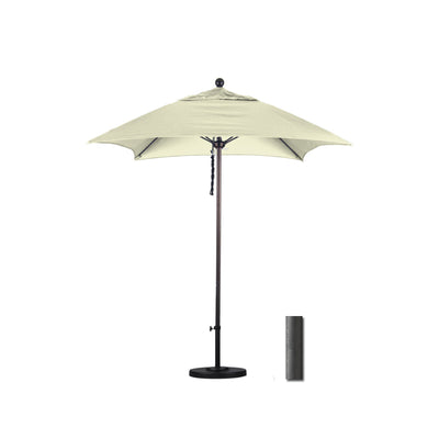 California Umbrella 6' Venture Series Patio Umbrella With Black Aluminum Pole Fiberglass Ribs Push Lift With Sunbrella Fabric