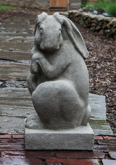 Newport Rabbit Facing Left Cast Stone Garden Statue