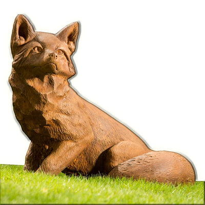 Noble Fox Cast Stone Garden Statue