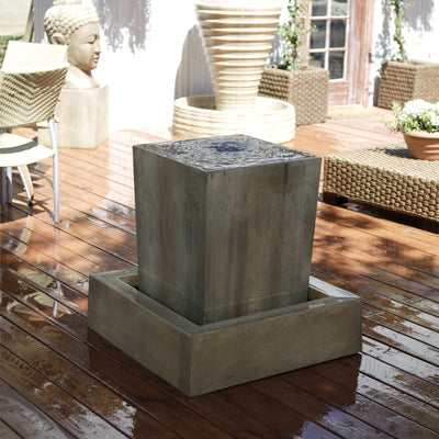 Obtuse Modern Outdoor Water Fountain