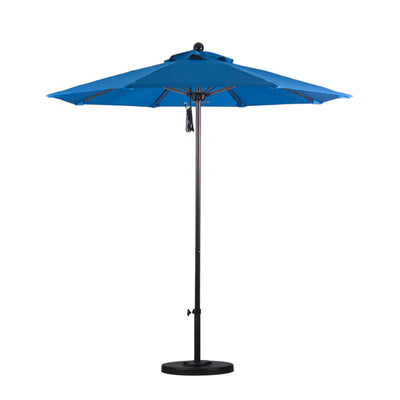 California Umbrella 7.5' Venture Series Patio Umbrella With Bronze Aluminum Pole Fiberglass Ribs Push Lift With Pacifica Fabric
