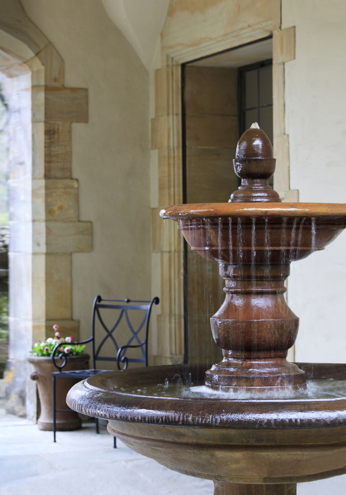 San Pietro Tiered Cast Stone Outdoor Fountain
