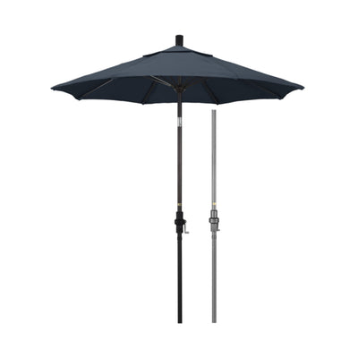 California Umbrella 7.5' Sun Master Series Patio Umbrella With Grey Aluminum Pole Fiberglass Ribs Collar Tilt Crank Lift With Pacifica Fabric