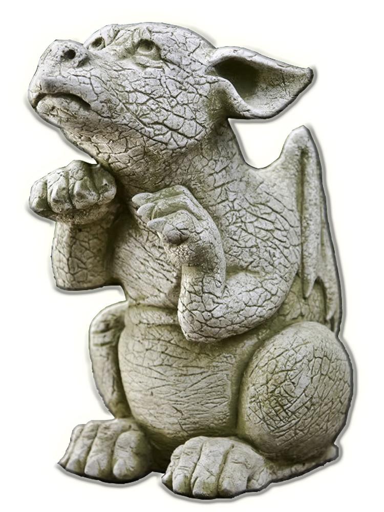Scraps Cast Stone Dragon Garden Statue | Dragon Statue