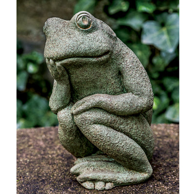 Small Thoughts Cast Stone Garden Statue | Frog Statue