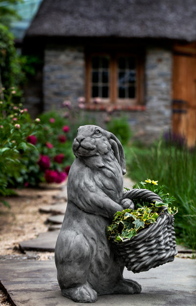 Spring Hare Cast Stone Garden Statue | Rabbit Statue