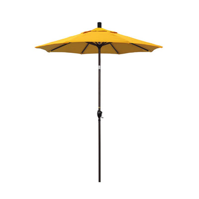 California Umbrella 6' Pacific Trail Series Patio Umbrella With Bronze Aluminum Pole Aluminum Ribs Push Button Tilt Crank Lift With Sunbrella Fabric