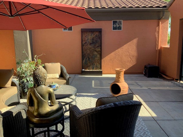 Tranquil River Floor Fountain - Rear Mounted