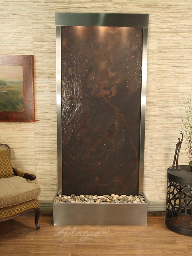 Tranquil River Floor Fountain - Rear Mounted