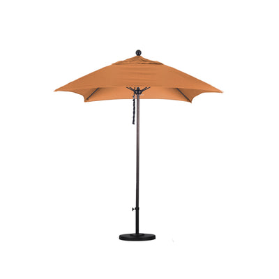California Umbrella 6' Venture Series Patio Umbrella With Bronze Aluminum Pole Fiberglass Ribs Push Lift With Sunbrella Fabric