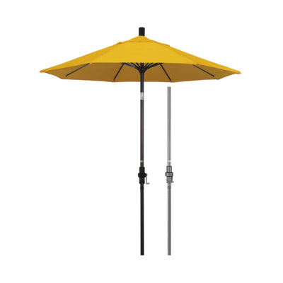 California Umbrella 7.5' Sun Master Series Patio Umbrella With Grey Aluminum Pole Fiberglass Ribs Collar Tilt Crank Lift With Pacifica Fabric