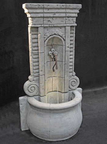 Champagne Outdoor Wall Fountain - Tall