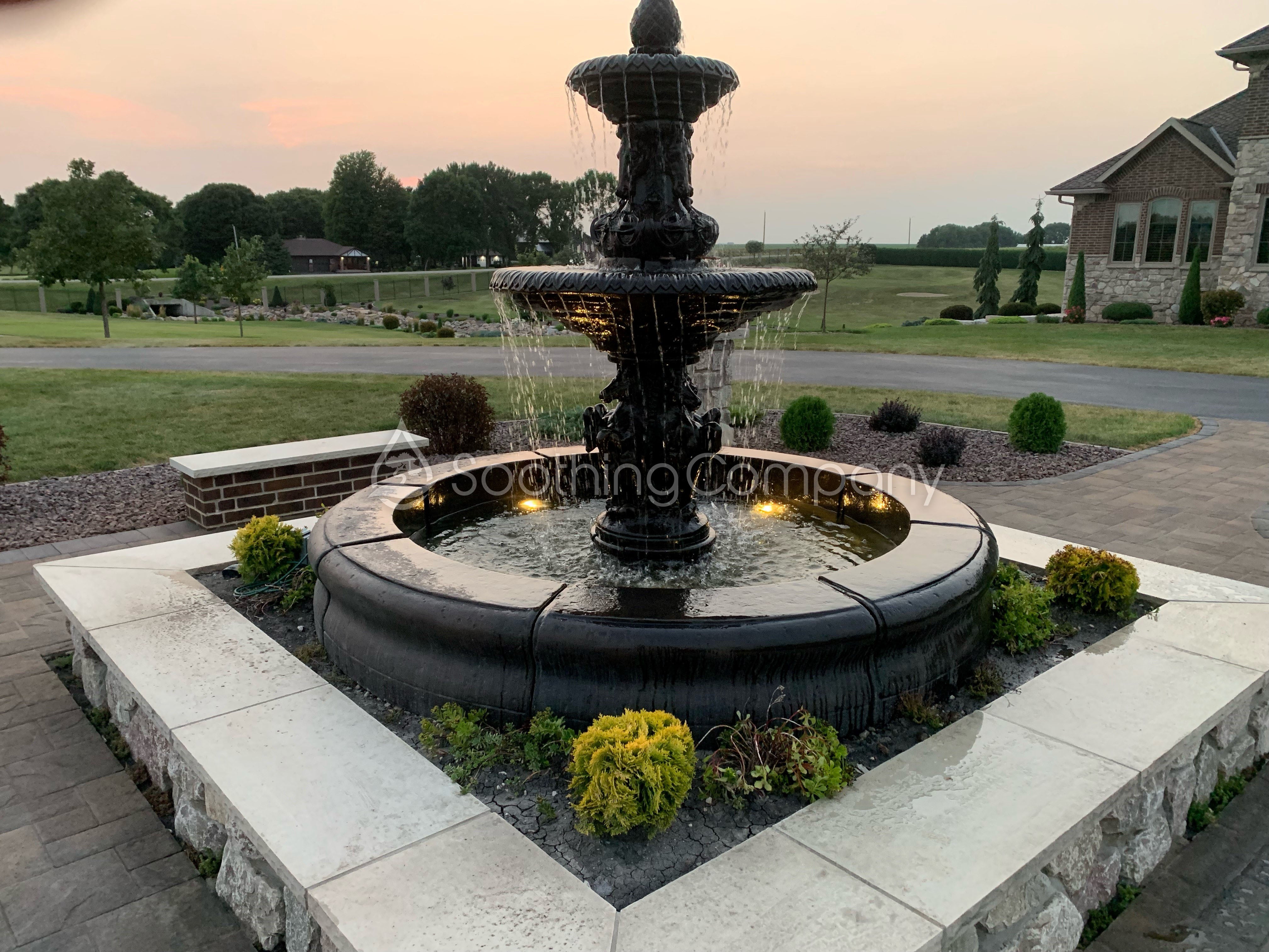 Cavalli Tiered Outdoor Fountain with Fiore Pond