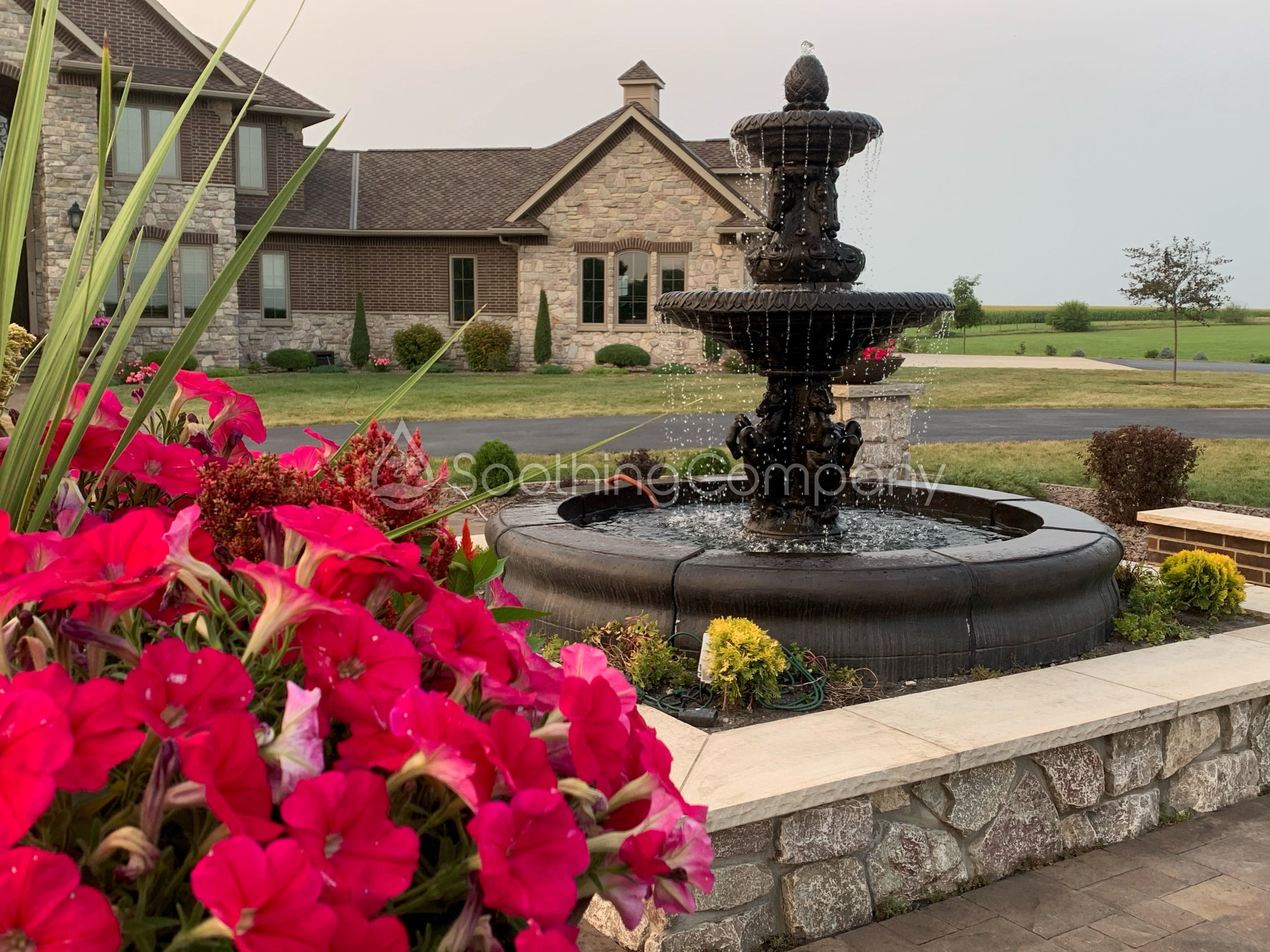 Cavalli Tiered Outdoor Fountain with Fiore Pond