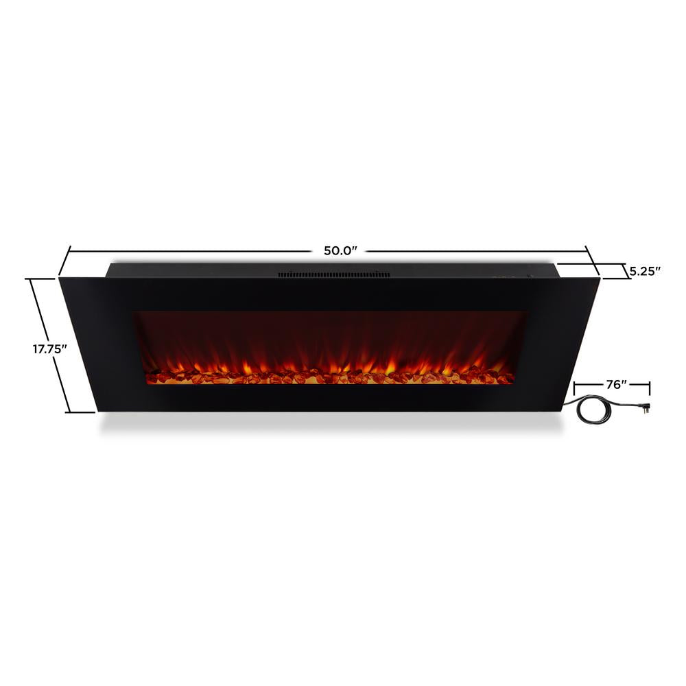 DiNatale 50” Wall-Mounted Electric Fireplace