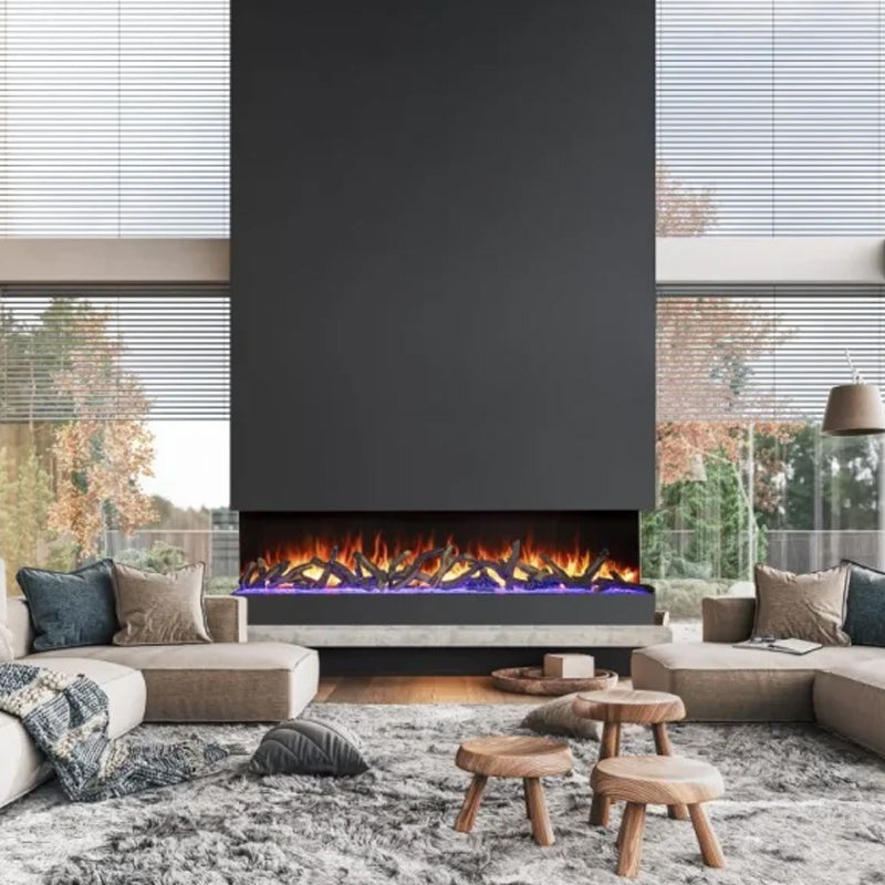 Amantii Tru View Bespoke - 55" Indoor / Outdoor 3 Sided Electric Fireplace