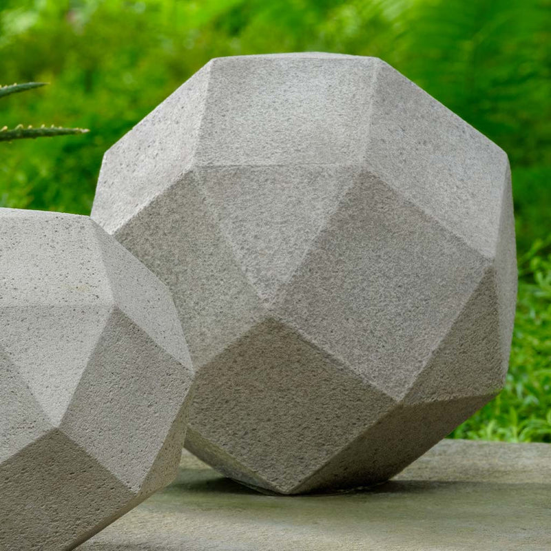 8" Polyhedron | Cast Stone Garden Sphere