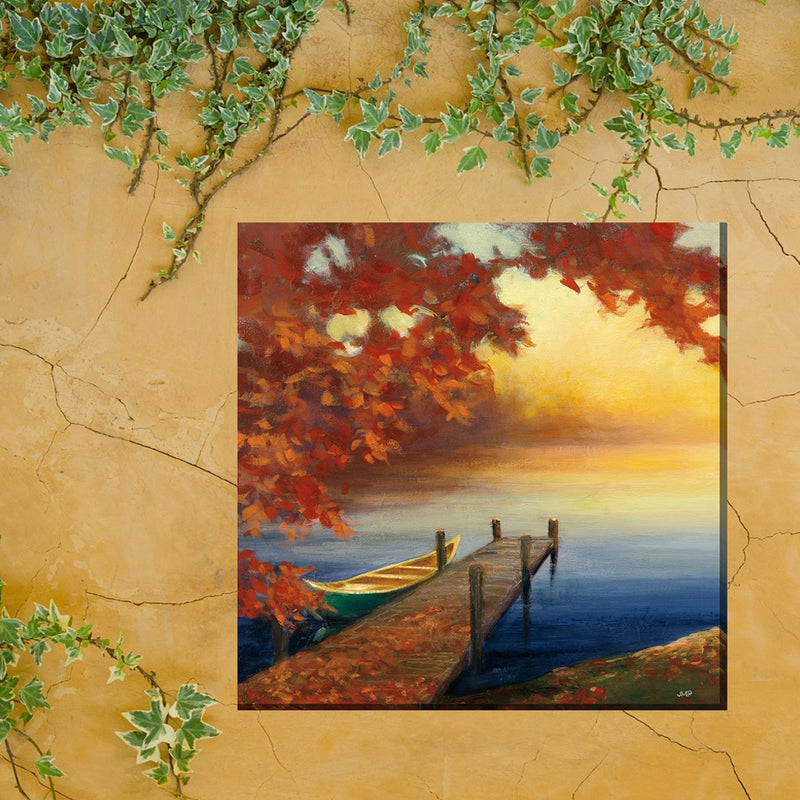 Autumn Dock Canvas Wall Art