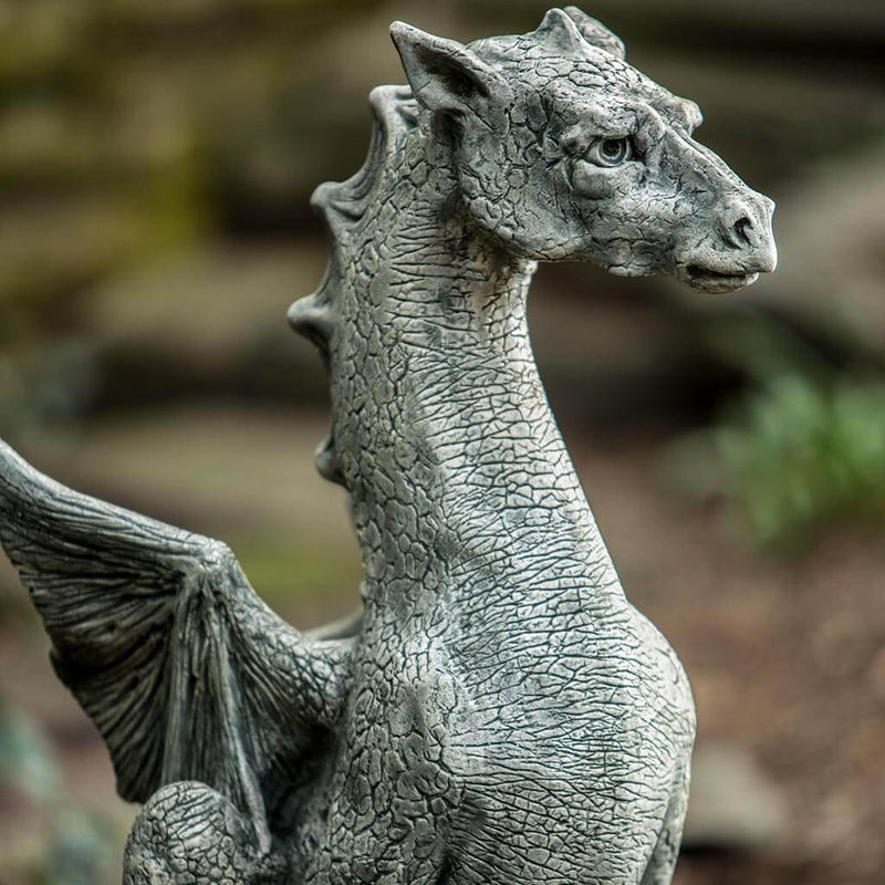 Abraxas Dragon Cast Stone Garden Statue