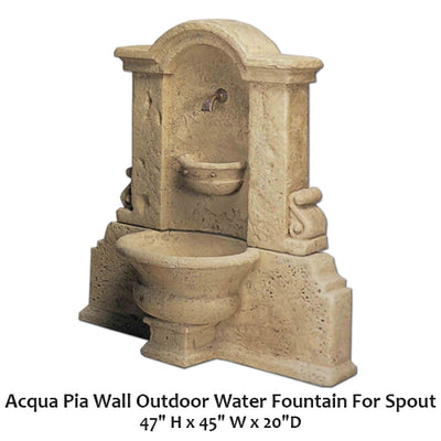 Acqua Pia Wall Outdoor Water Fountain For Spout