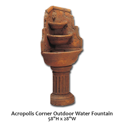 Acropolis Corner Outdoor Water Fountain