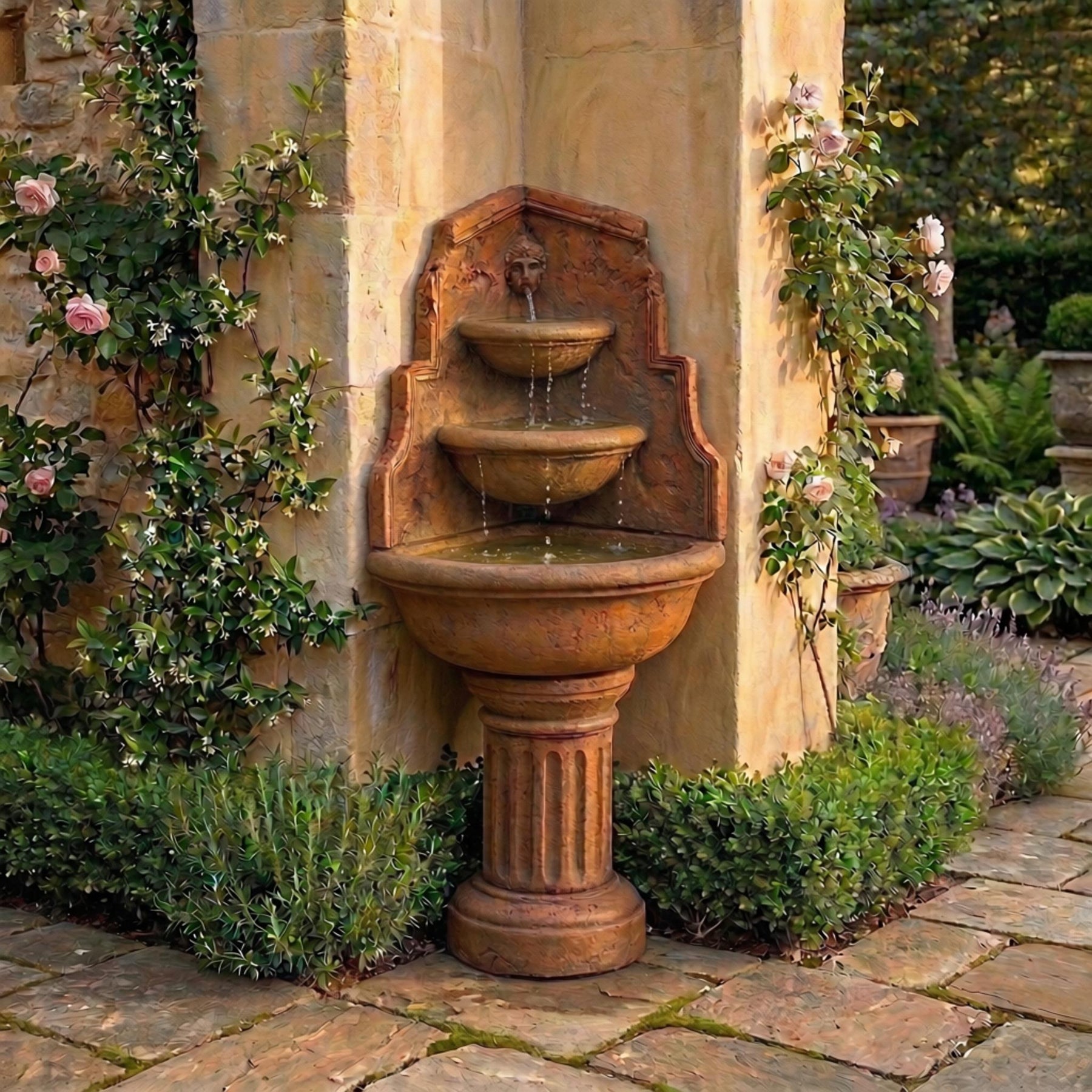 絵画 water fountain Acropolis_Corner_Outdoor_Water