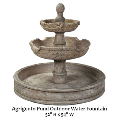Agrigento Pond Outdoor Water Fountain