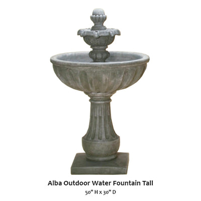 Alba Outdoor Water Fountain Tall