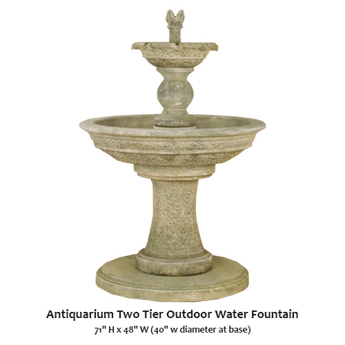 Antiquarium Two Tier Outdoor Water Fountain