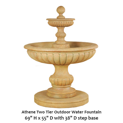 Athene Two Tier Outdoor Water Fountain
