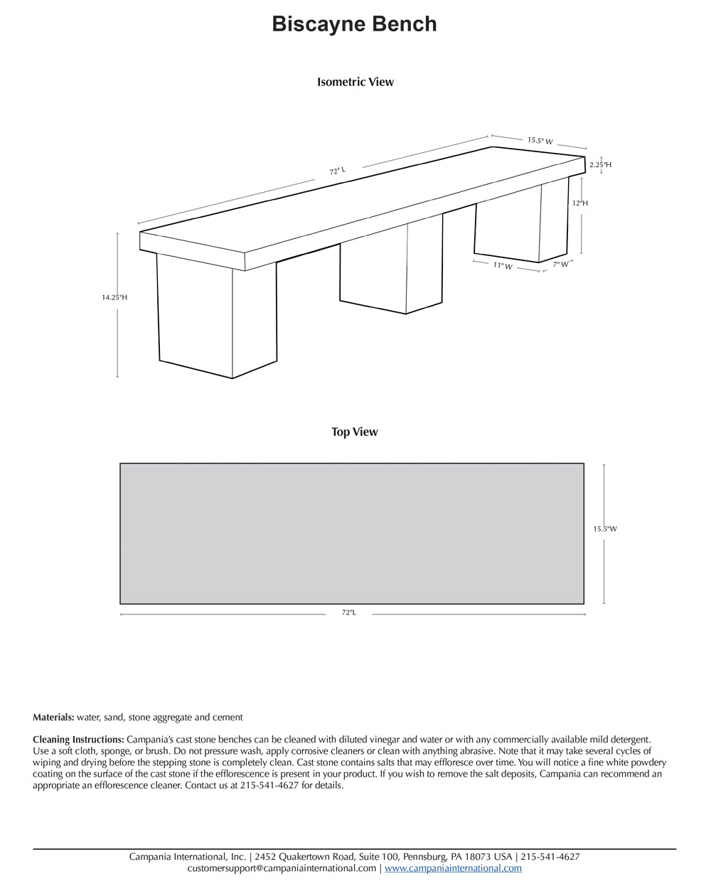 Biscayne Garden Bench