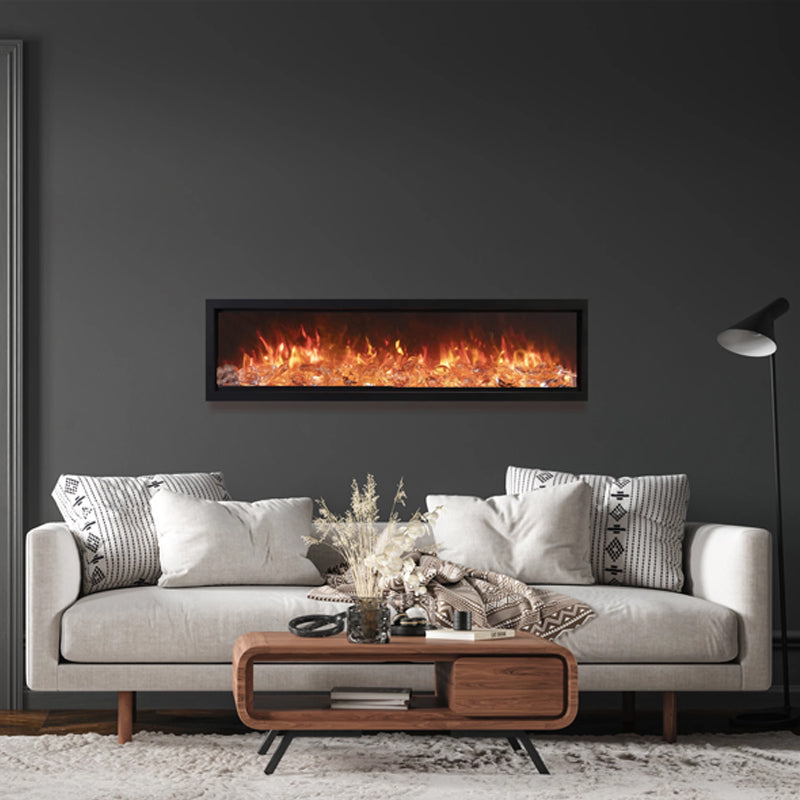 Amantii 74" BESPOKE Symmetry Smart Indoor | Outdoor Electric Fireplace