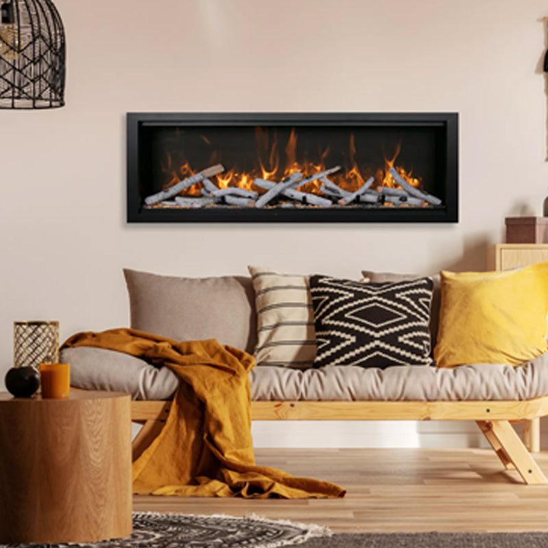 Amantii 74 BESPOKE Symmetry Smart Indoor | Outdoor Electric Fireplace