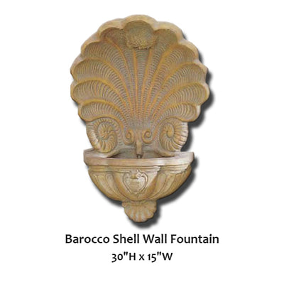 Barocco Shell Wall Fountain