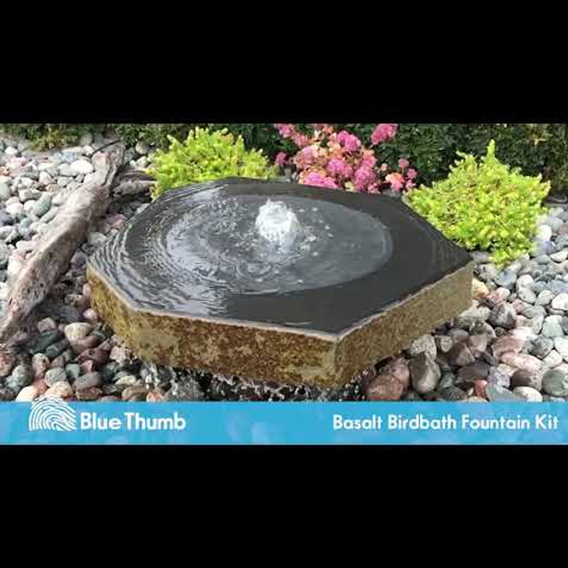 Basalt Bird Bath Stone Fountain