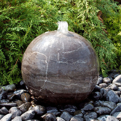 Limestone Sphere Stone Water Features | Shop Rock and Stone Fountains – Soothing Company