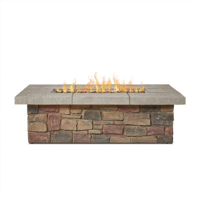Sedona 52" Rectangle Propane or Natural Gas Fire Pit Table - Buff