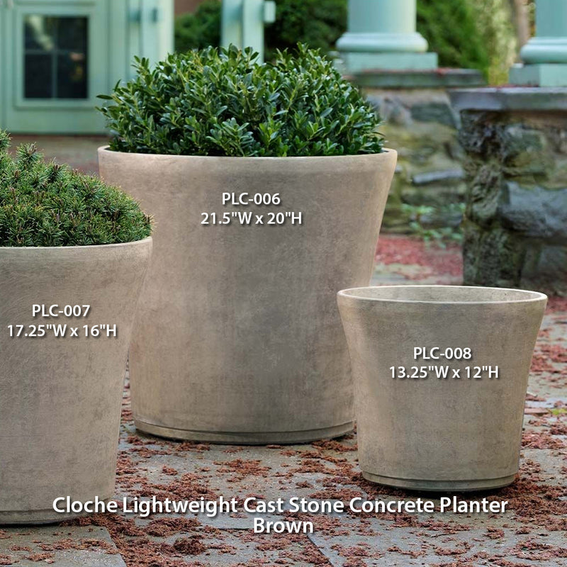 Cloche Large Lightweight Cast Stone Concrete Planter