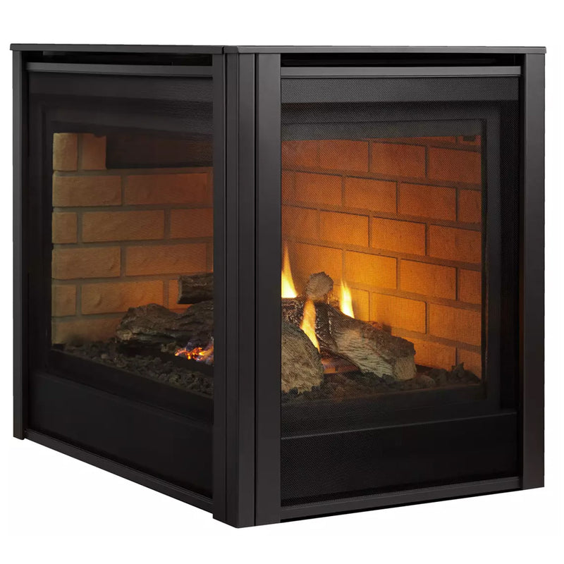 36" Corner Direct Vent Multi Side Top/Rear Gas Fireplace with Intellifire  Touch Ignition