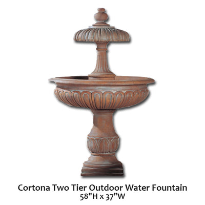 Cortona Two Tier Outdoor Water Fountain