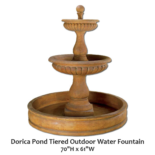 Dorica Pond Tiered Outdoor Water Fountain