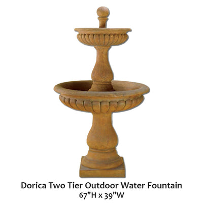 Dorica Two Tier Outdoor Water Fountain