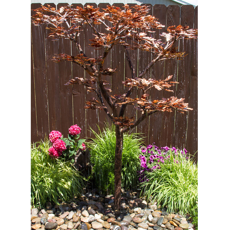 70" Copper Extra Tall Maple Tree Garden Fountain
