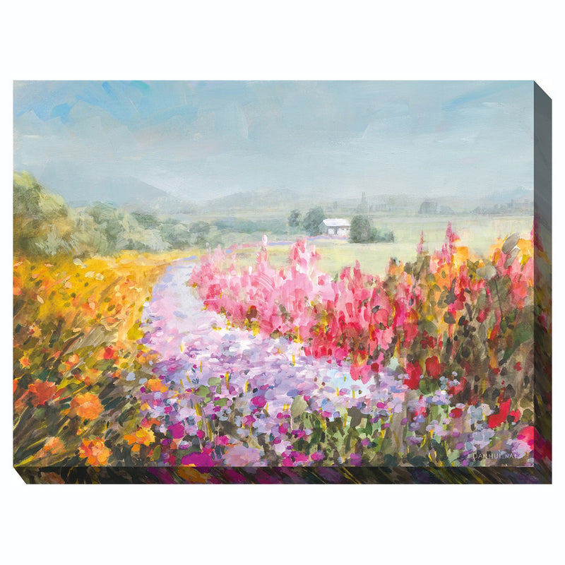 Flowering Footpath Canvas Wall Art