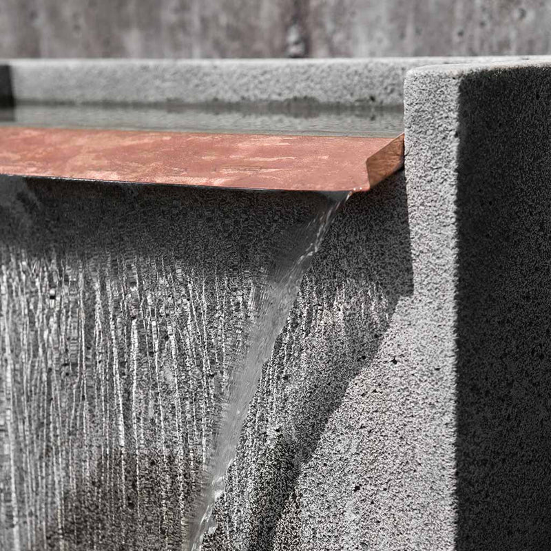 Falling Water I Modern Outdoor Wall Water Fountain