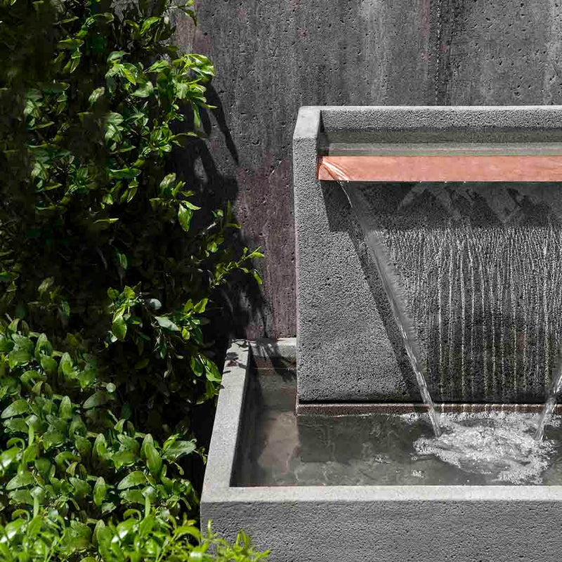 Falling Water II Modern Cast Stone Wall Fountain